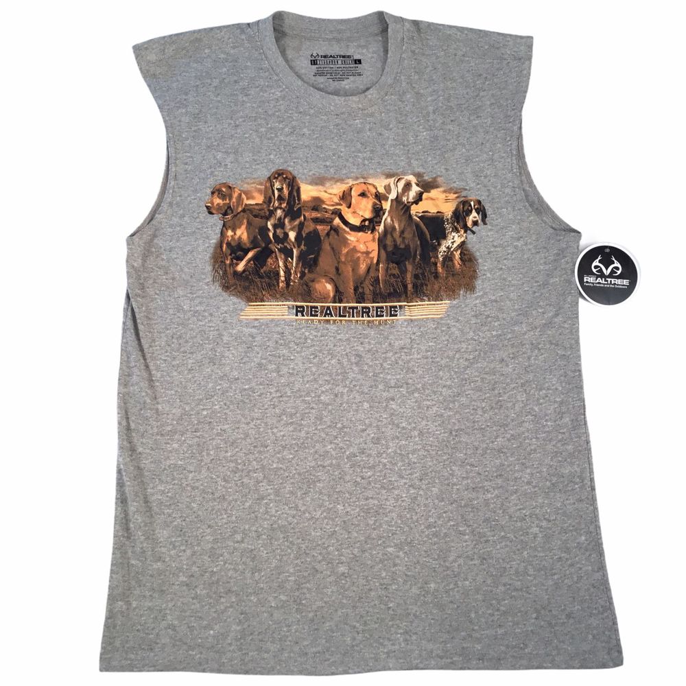 Realtree Sleeveless XL T-Shirt Hunting Dogs NWT